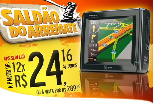 GPS a partir de 12x de R$24,16 sem juros