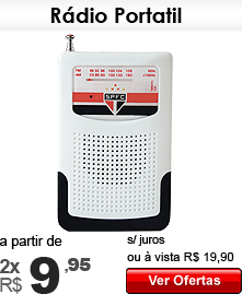 Rádio a partir de 2x de R$ 9,95